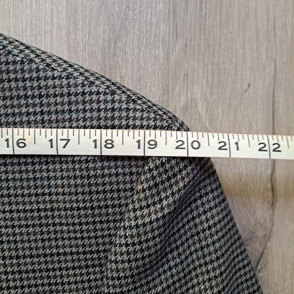 Lauren Ralph Lauren Houndstooth Blazer Mens 44L* Gray Wool Sport Coat READ - Picture 14 of 16